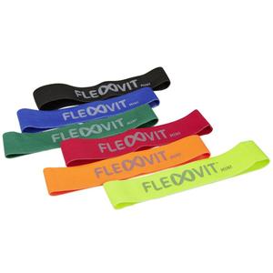k2490-mini-resistance-band-flexvit-x6-noir-bleu-vert-rouge-orange-jaune-32x5-7-cm